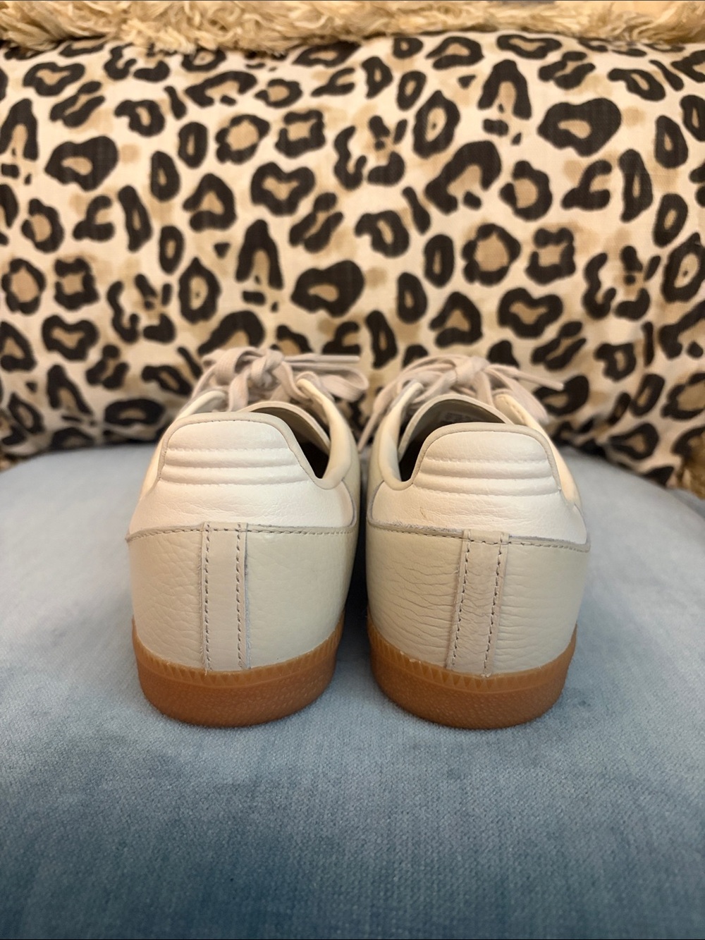 adidas Samba Sneakers in Off-White and Gum - Picture 5 of 8